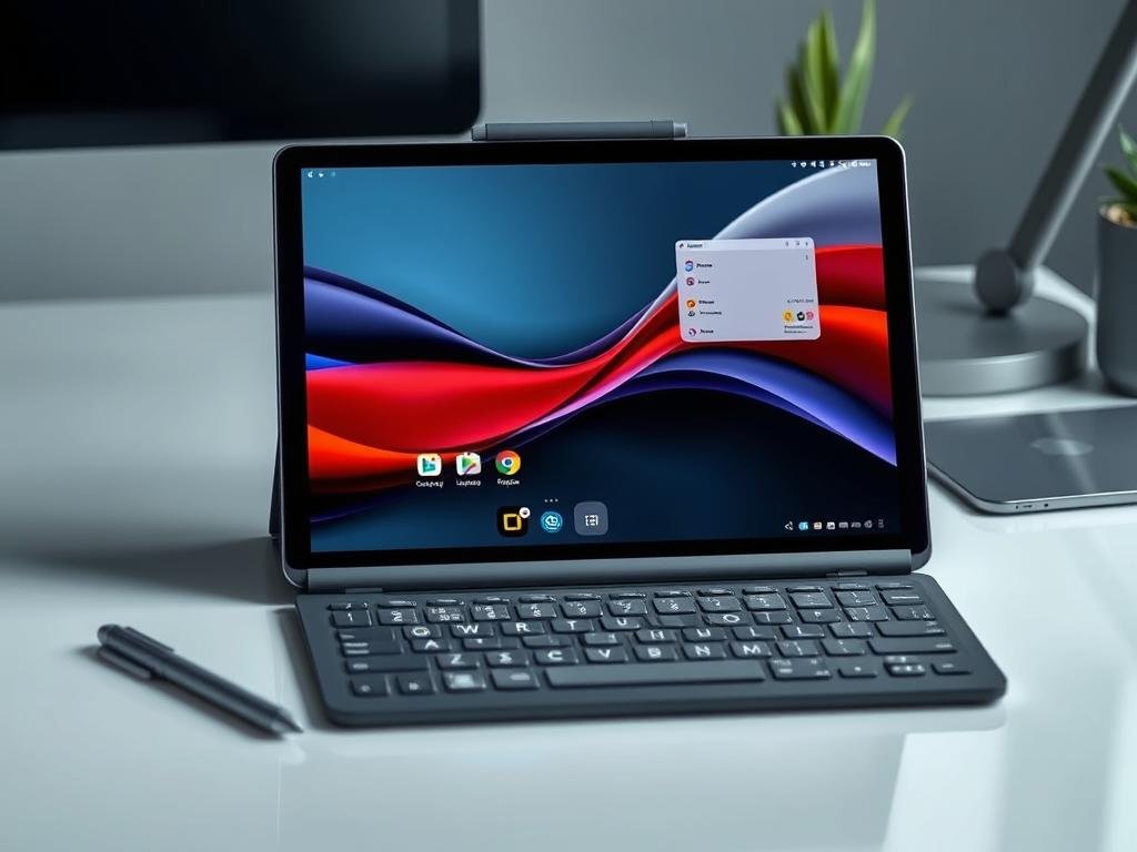 OnePlus Pad 2 showing Open Canvas multitasking feature with multiple apps