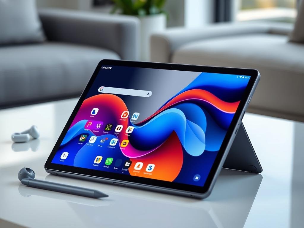 Samsung Galaxy Tab S10 Plus with S Pen showing multitasking capabilities