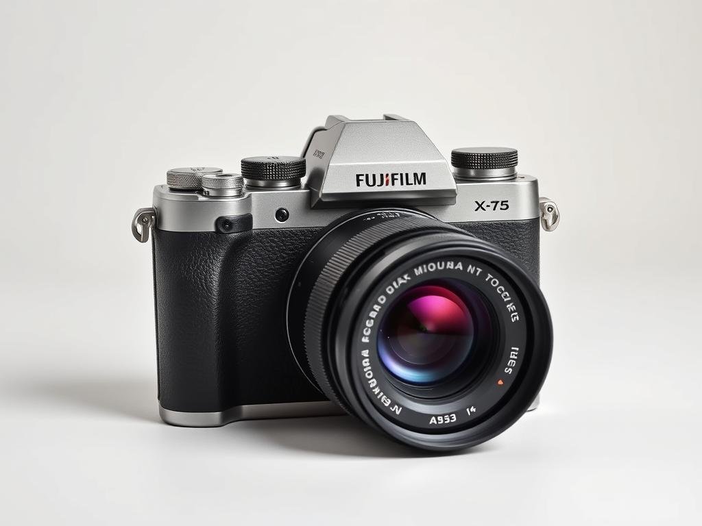 Fujifilm X-T5 camera with retro design and dials, representing one of the best photo cameras of 2025 in the APS-C category Fujifilm X-T5 camera with retro design and dials, representing one of the best photo cameras of 2025 in the APS-C category