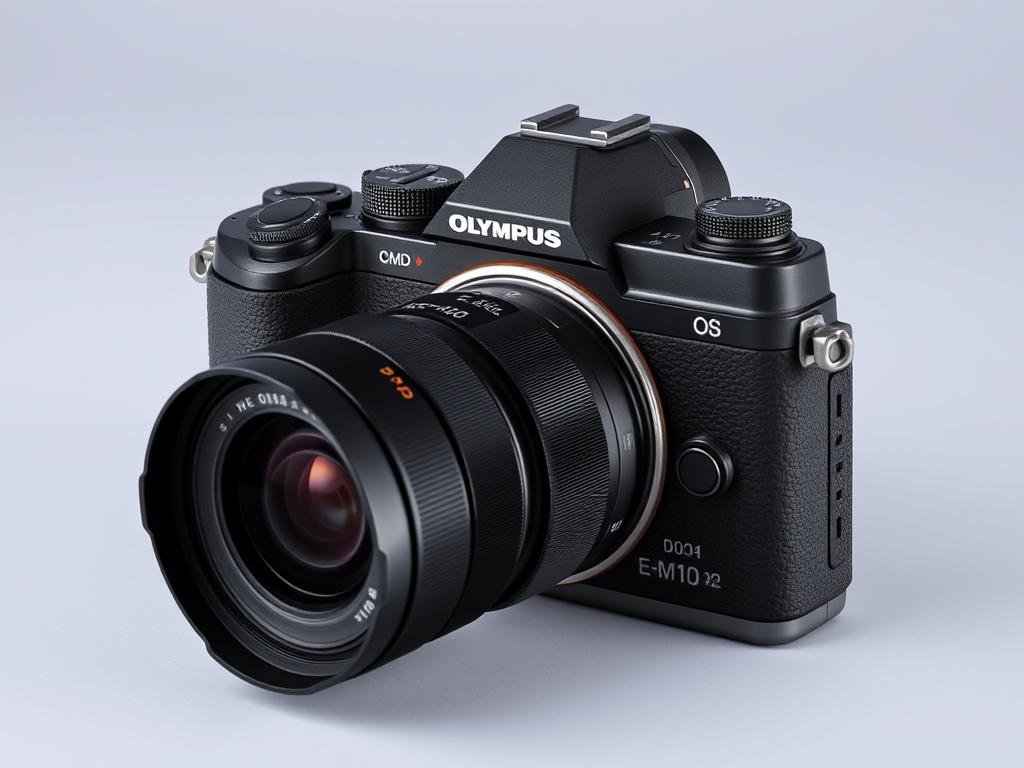 Olympus OM-D E-M10 Mark IV camera with kit lens, showcasing its compact design as one of the best photo cameras of 2025 in the budget category Olympus OM-D E-M10 Mark IV camera with kit lens, showcasing its compact design as one of the best photo cameras of 2025 in the budget category