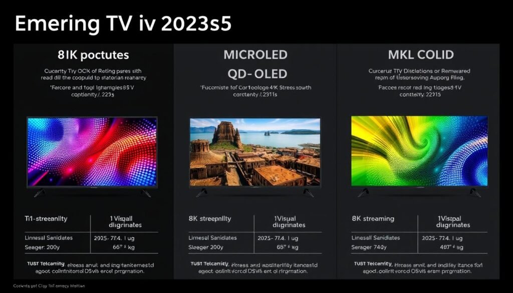 Comparison of emerging TV technologies in 2025 including MicroLED, QD-OLED, and 8K streaming Comparison of emerging TV technologies in 2025 including MicroLED, QD-OLED, and 8K streaming