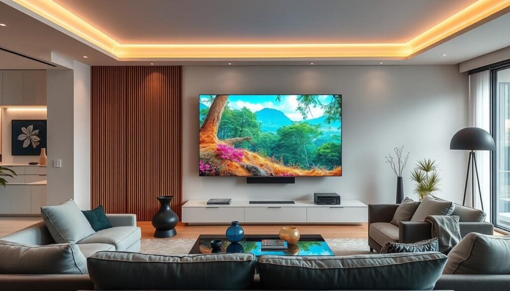 Modern living room with the best TV 2025 models showcasing stunning picture quality Modern living room with the best TV 2025 models showcasing stunning picture quality