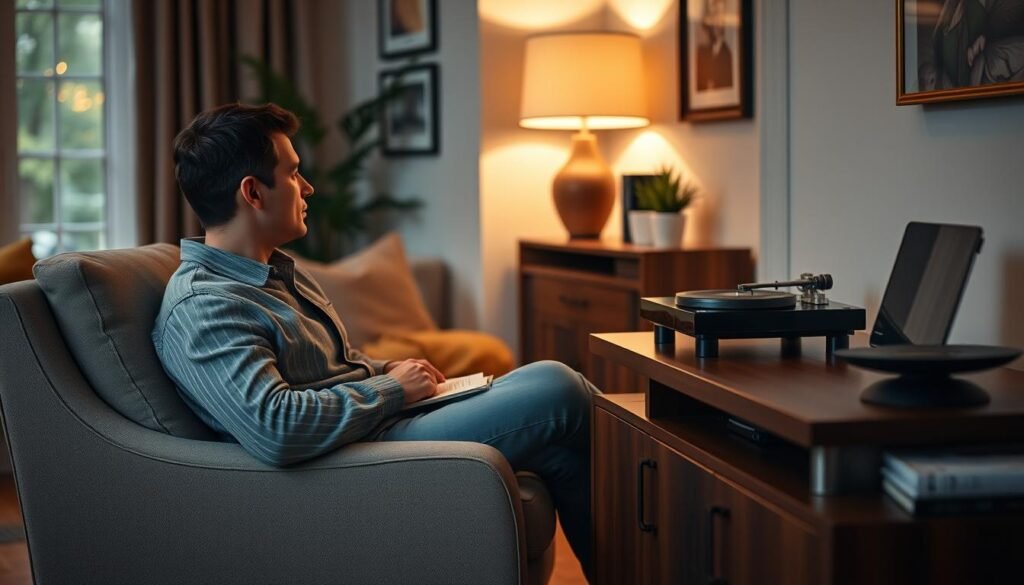 Person enjoying vinyl music from one of the best vinyl players of 2025 Person enjoying vinyl music from one of the best vinyl players of 2025