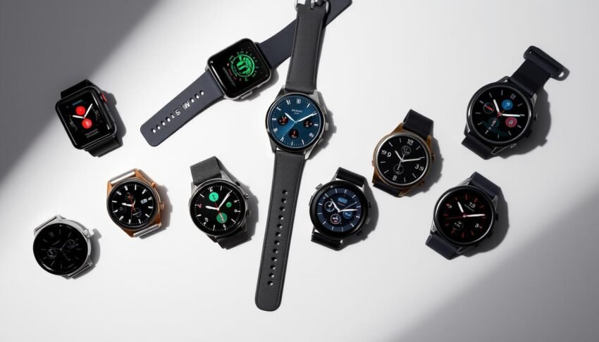 Collection of the best smartwatches 2025 showing Apple Watch Ultra 3, Samsung Galaxy Watch 8, Google Pixel Watch 4, and other top models