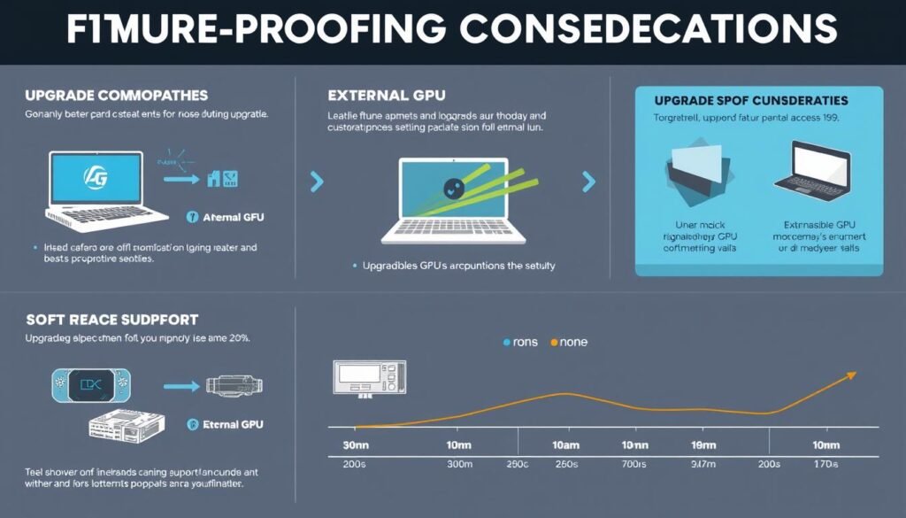 Future-proofing considerations for gaming laptops illustrated with upgrade paths