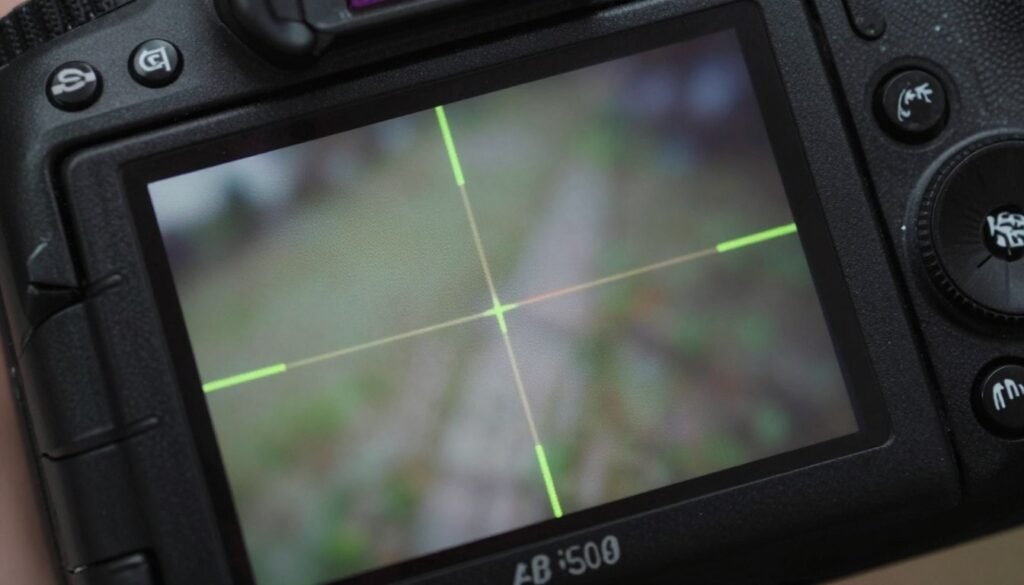 Camera autofocus points display showing phase detection points across the frame