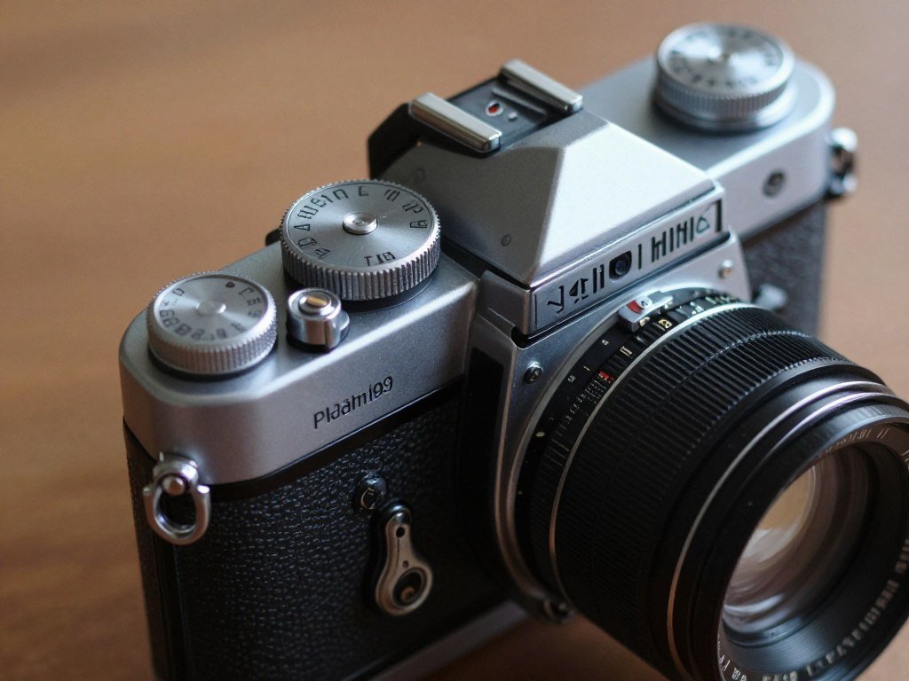 Film photo camera with manual controls